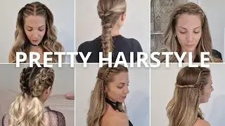5 idées COIFFURES cheveux mi longs à longs 2025 * belle coifure avec et sans tresses !