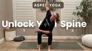 Easy Chair Yoga Moves for a Happy Spine @aspenfitnessyoga