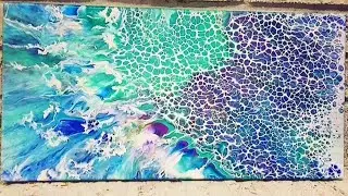 Multi-coloured Pearl Cells And Dutch Pour Combo (Beginners Friendly)#fluidart #acrylicpour