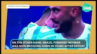Great moment of Messi ❤️ and heart breaking moment for Neymar 😩