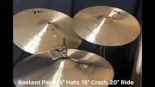 TRC Kostant by Constantine Cymbals Cymbal Pack 14&rdquo; Hats, 16&rdquo; Crash, 20&rdquo; Ride
