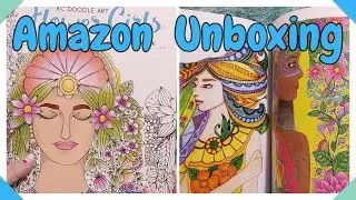 Amazon Unboxing/BEAUTIFUL but DAMAGED Flower Girl Adult Coloring Book #coloringbook #amazonunboxing