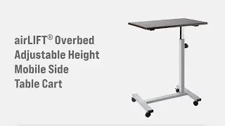 Seville Classics&reg; | airLIFT&reg; Overbed Adjustable Height Mobile Side Table Cart