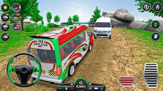 New Offroad Van Driving Game: Toyota Coaster city passenger driving 3D - Car game android gameplay
