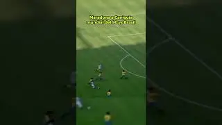 🤯 Maradona a Caniggia, Argentina vs Brasil, mundial de 1990 #shorts