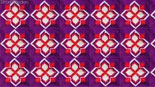 How to make flower door mat design-DIY woolen sitting mat design-stitch ason,rugs,tablemats