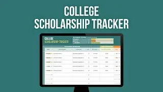 College Scholarship Tracker | Google Sheets | Auto-Updating Dashboard
