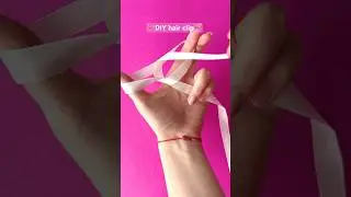 DIY bow hair clip🎀🤍