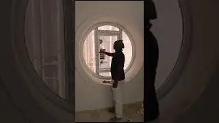 Round uPVC ARCH window with open sash