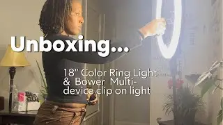 Unboxing-18&rdquo; Vivitar Color Ring Light & Bower clip on light for Vlogging