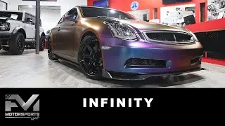 INFINITY with VINYL WRAP & CERAMIC PRO | Avery Satin Rushing Riptide Cyan/Purple