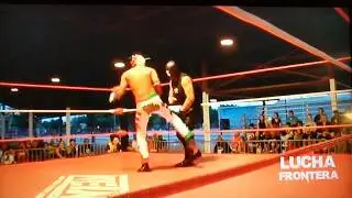 Lacing La Pulga up.....Lucha Frontera..New Era Wrestling El Paso Tx.