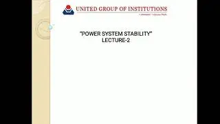 Power System Stability Lecture 2