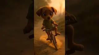 Puppy Working Hard For His New cycle 😀
