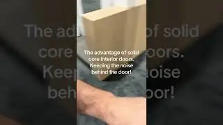 The advantages of solid core interior doors. Keeping the noise behind the doors! #doors #interior