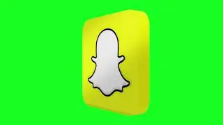 snapchat 3d logo greenscreen!