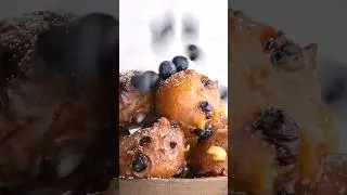 Blueberry fritters&mdash;crispy, fruity, and glazed to perfection! 🔥🫐🍩