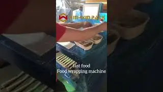 Fast food packaging machine for supermarket chains and food processing centers