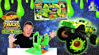 Hot Wheels Monster Trucks Arena Smashers Gunkster Ooze Battle Glow