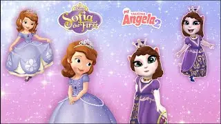 Princess Sofia the First Makeover and Cosplay by My Talking Angela 2 New Summer Update Gameplay