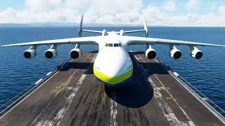 The Greatest Pilot! Antonov An-225 Takes Off from an Aircraft Carrier