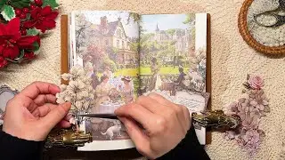 asmr 다꾸 | 배경지로 꾸미는 빈티지 다이어리꾸미기 #scrapbooking journaling collage ビンテージ コラージュ diary #greengarden