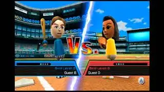 Wii Sports - Baseball - Guest B vs Guest D