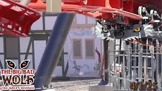 The Big Bad Wolf: The Wolf’s Revenge Construction Update | TRAIN IN STATION | April 1st, 2025