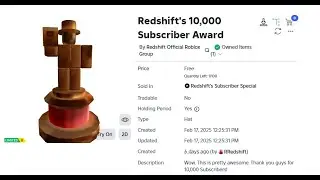 Sniping RedShifts 10,000 Subscriber Award #56