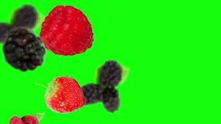 berries template green screen