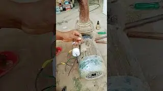 2HP motor capacitor connection #electrical #watermotor #waterpumpmotor