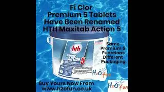 HTH Maxitab Action 5 Premium Swimming Pool Chlorine Tablets Renamed From Fi Clor Premium 5 Tablets