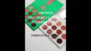 Compare Juvia's place and Aurora's eyeshadow formula