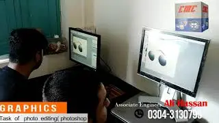 CMC Students are Busy in their Task of Editing Photos | Using Photoshop