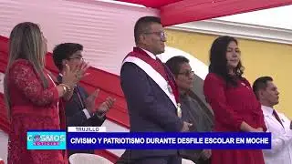Trujillo: Civismo y patriotismo durante desfile escolar en Moche