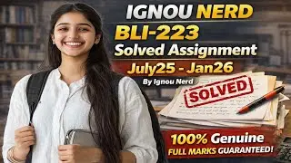BLI-223 SOLVED ASSIGNMENT (JULY25-JAN26) FREE PDF #ignou #ignounerd #ignousolvedassignment 