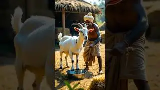 Farmer Attacked on Goat, fight between Bear and Goat #junglestories #animalshorts #cartoon #funny