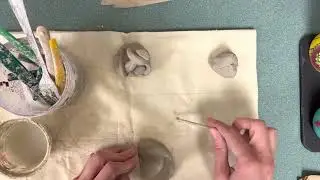 Abstract clay sculpture for young artist  ￼