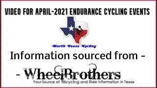 North Texas Cycling endurance cycling events for April 2021.