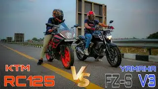 KTM RC125 vs FZ-S V3 || Drag race || Harsh Yadav ||