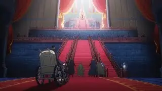 Imu sits on the empty throne in front of the king cobra One Piece EP-1118