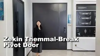 Pivot door &mdash; its surface has a refined, textured finish