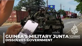 Guinea's military junta dissolves government, freezes accounts of ministers amid corruption.