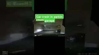 Car crash in parking lot