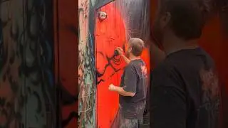 Black light airbrushing at Pure Terror, NY!#art #airbrush #blacklight