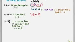 1.1b Interval and Set Builder Notation