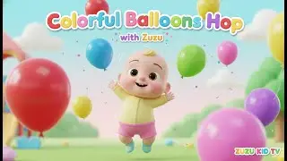 Colorful Balloons Hop with Zuzu &ndash; Nursery Rhyme, Toddler Learning, and Fun with Zuzu
