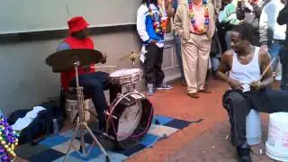 Petter Rabbit The Bucket Drummer at Mardi Gras, New Orleans
