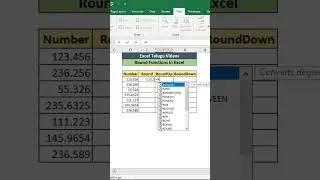 Round, RoundUp and RoundDown Function in Excel (Telugu) | MS Excel Telugu