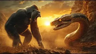 Gorilla vs Giant Snake | Prehistoric Jungle Survival Story | DinosaurAgeSecrets